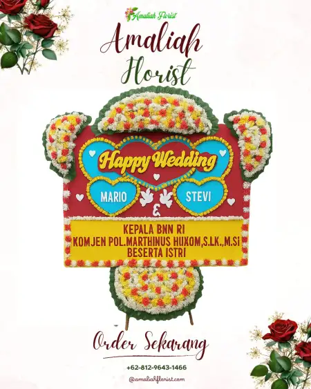 Papan Bunga Pernikahan Mapat Tunggul
